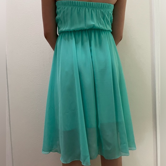 La Scala Chiffon Hi-Low Mint Green Dress - Picture 3 of 7